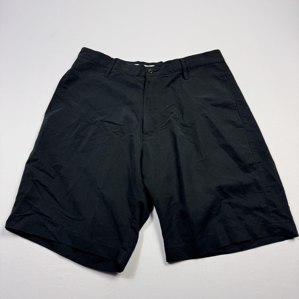 Bamboo Cay Shorts Mens 34 Black Modal Blend Chino Flat Front Resort Wear Golf